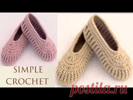 Zapatos a Crochet Punto tejido con ganchillo fácil