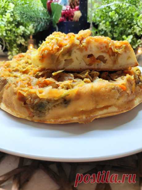 Кудрявый капустный пирог, который покорит вас обилием вкусной начинки. | "ОколоПП" | Яндекс Дзен