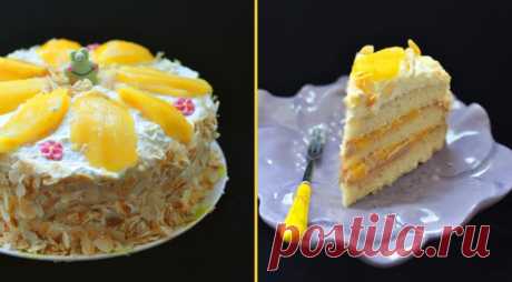 Манговый торт с нежным кремом. Пошаговый рецепт с фото на Gastronom.ru