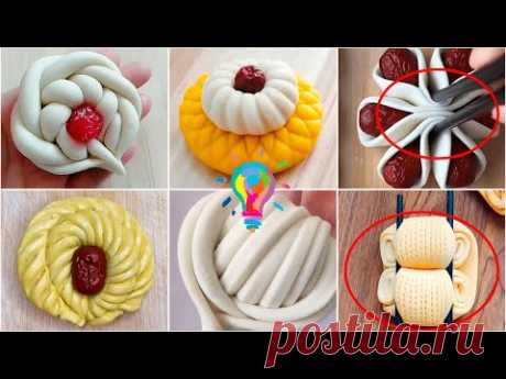 14 красивых булочек. Способы формирования булочек | Bun shapes. Methods of forming buns.