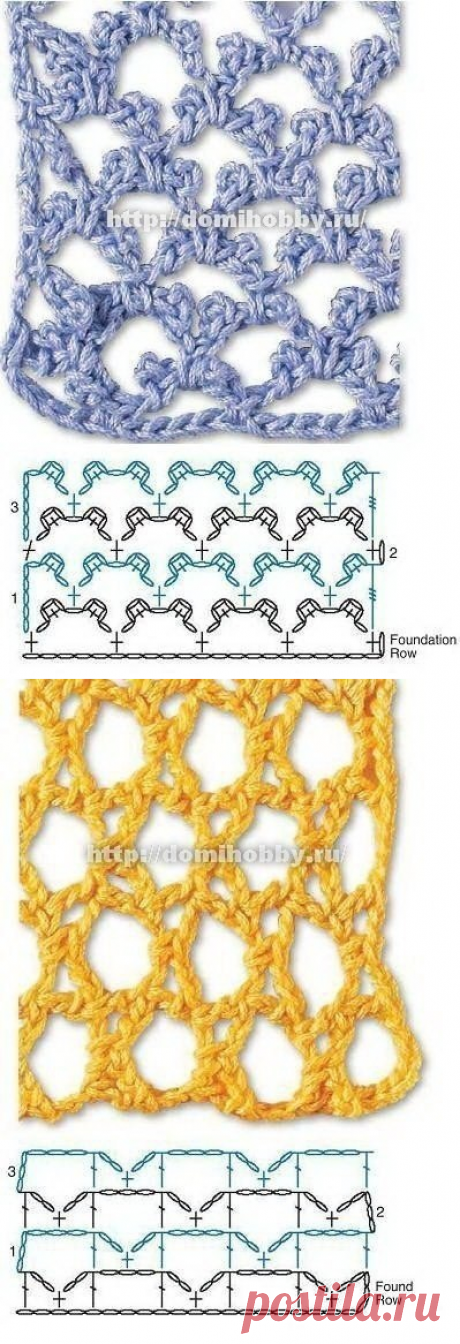 Узоры крючком для вязания летних вещей