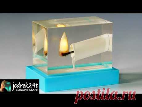 A Burning CANDLE in Epoxy Resin. DIY a Simple Way / RESIN ART