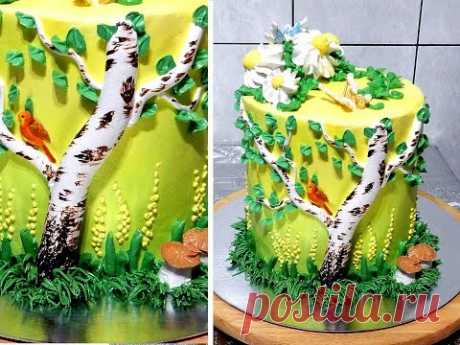 УКРАШЕНИЕ ТОРТОВ, Торт БЕРЕЗОВАЯ РОЩА от SWEET BEAUTY СЛАДКАЯ КРАСОТА , CAKE DECORATION