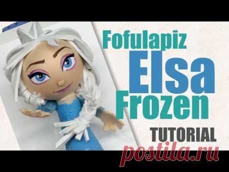 Fofucha fofulapiz Elsa Una Aventura Congelada (Moldes) - Elsa Frozen Fofupen