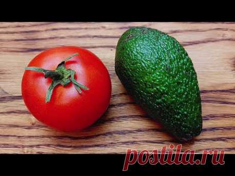 Полезный салат из авокадо для ПОХУДЕНИЯ. 10-минутный рецепт.