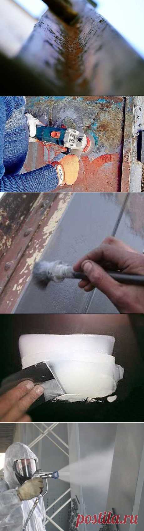 Защита и восстановление металлических поверхностей: подготовка, грунтовка, шпаклевка, покраска