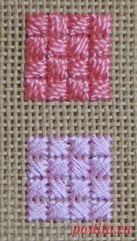 Техники : Стежковая вышивка на ковровой канве. Идеи декора