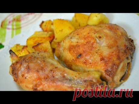 Ну, оОчень вкусные - Куриные окорочка в духовке с картошкой!