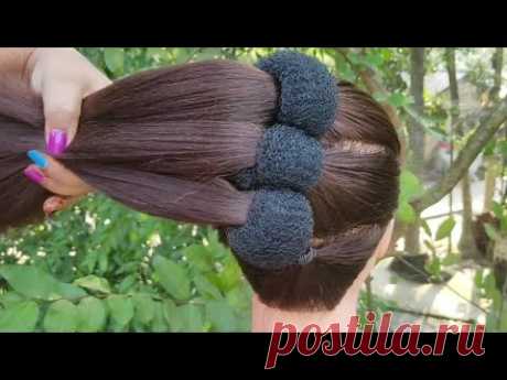 new french bun hairstyle || french roll hairstyle || easy hairstyle || bridal hairstyle || hair ||