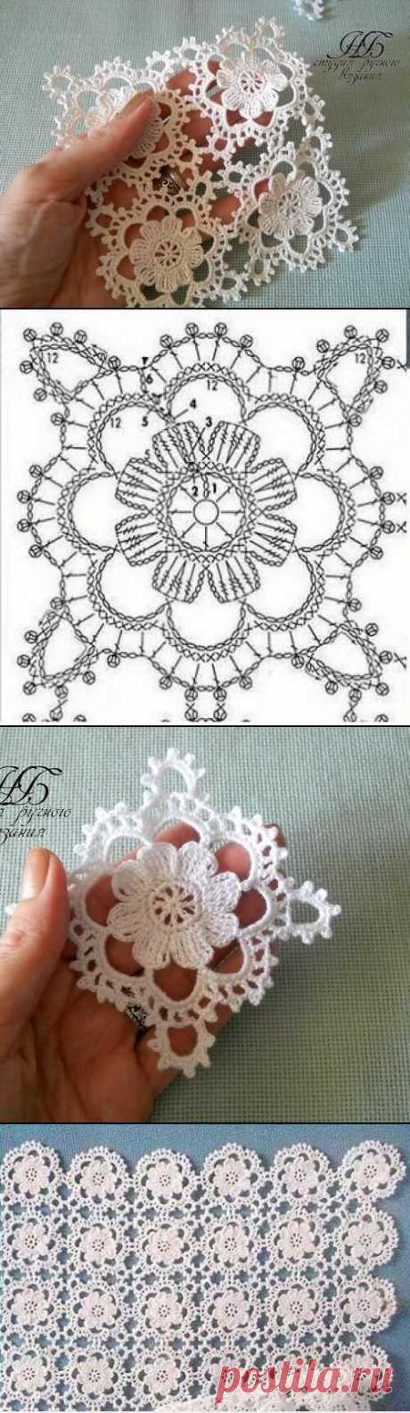 «Discover thousands of images about Sencillo Motivo a Crochet con Flor ⋆ Manualidades Y DIYManualidades Y DIY» — карточка пользователя Любовь С. в Яндекс.Коллекциях