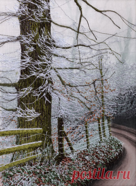 Machine embroidered picture called by Alison Holt BA Textile Artist