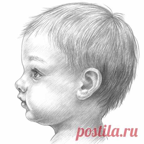 Как правильно нарисовать лицо ребенка в профиль? 
С пошаговым мастер-классом легко.
