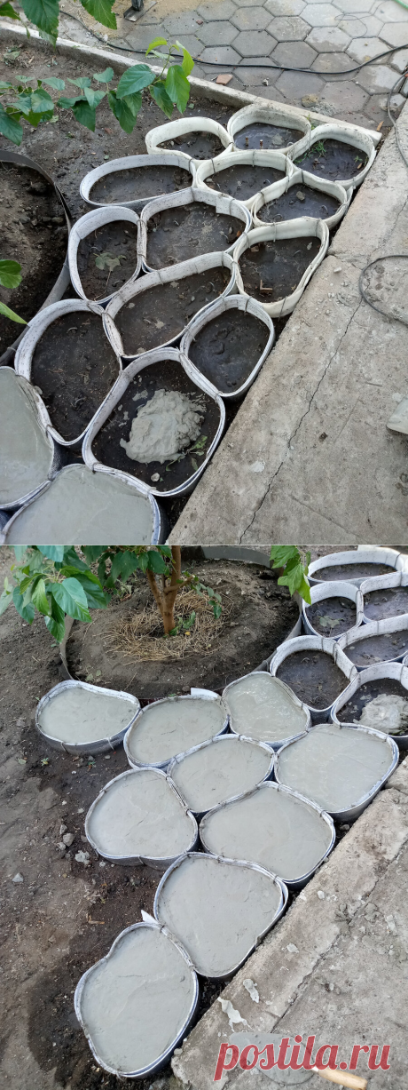 Технология заливки искусственного камня без форм для садовых дорожек | Блог самостройщика | Яндекс Дзен