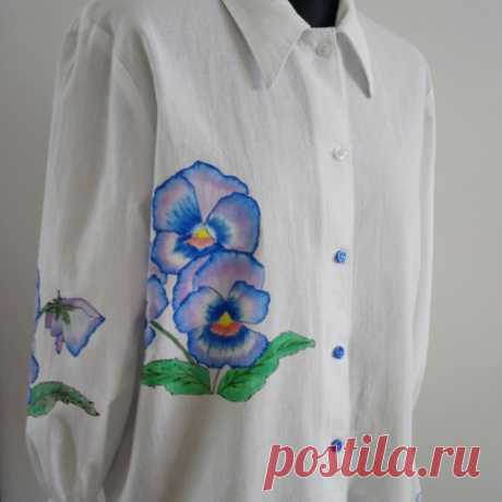 Рубашка женская белая батик: 900грн, Рубашки, туники, Женское