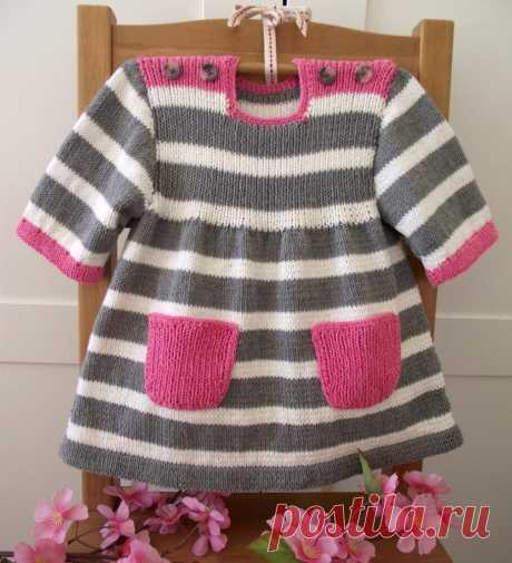 Happy Day Baby Dress Knitting pattern by Lilia Vanini Happy Day Baby Dress