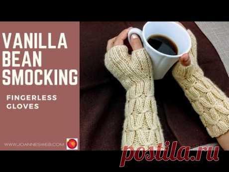 Vanilla Bean Smocking Fingerless Gloves | Start to finish mittens