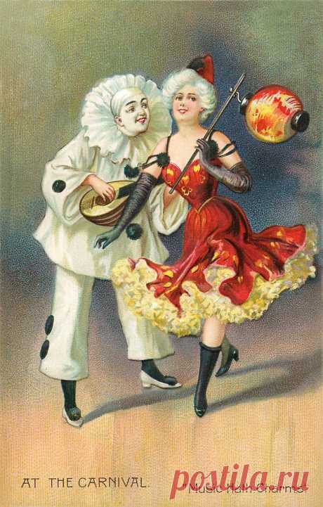 Postcards «At the Carnival». USA, 1908.