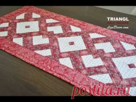 Patchwork tutorial Triangl Half Square - Rychlé šití z pruhů