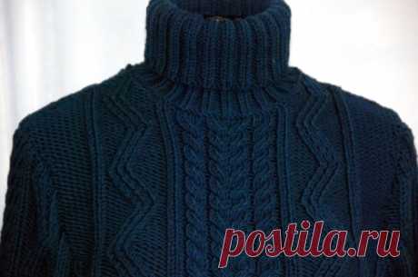 Стильный узор спицами для мужского свитера | Амигуруми схемы