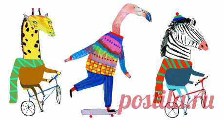 flamingo illustration, children's illustrator, hire an illustrator, illustration for children, animal art, skateboard art, design, logo, editorial, colorful, artist, illustrator - Ashley Percival Illustration