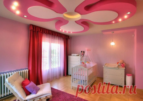 (+•) тема - Красивый потолок в детской | МОЯ КВАРТИРА