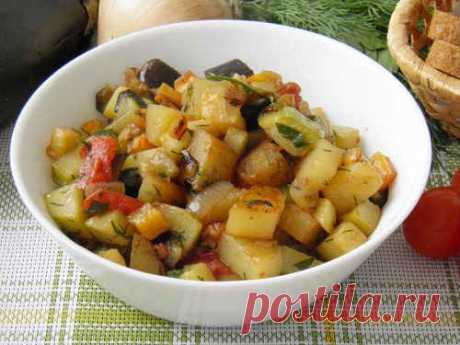 Овощное рагу с кабачками и картошкой - рецепт с капустой, баклажанами