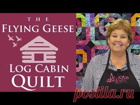 ▶ The Flying Geese Log Cabin Quilt: Easy Quilting Tutorial with Jenny Doan of Missouri Star Quilt Co - YouTube