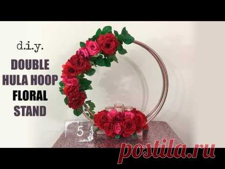 DIY  Double Circle Wedding Hula Hoop Centerpiece Stand - GLAM