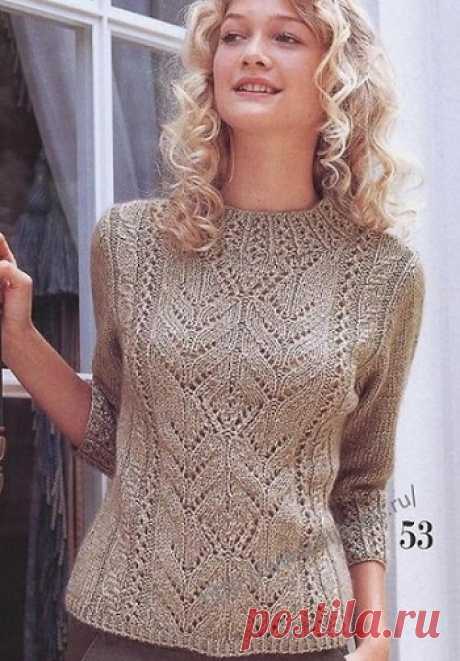 ГАЛКИН ДНЕВНИК журнал для женщин: Пуловер с ажурным узором