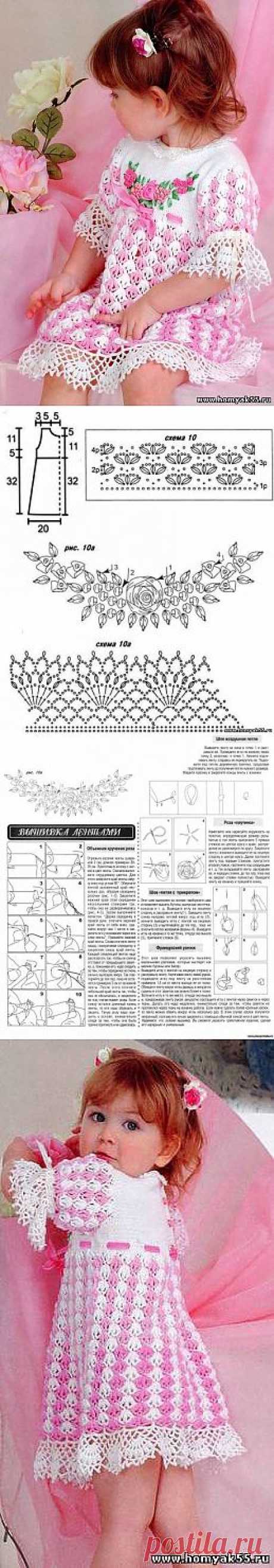 Летнее платье с вышивкой | «Хомяк55.ру» сайт о вязании