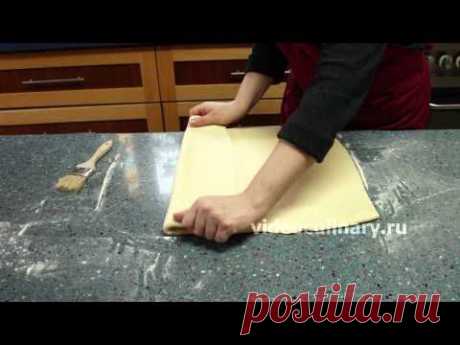 Дрожжевое слоёное тесто для круассанов - Видеокулинария.рф - видео-рецепты Бабушки Эммы