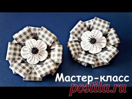 Бантики в школу, канзаши, Мастер-класс / DIY Bow to school, Kanzashi tutorial