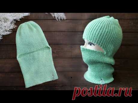 Тренд сезона 🔥 Балаклава спицами - 3 в одном шапка/маска/снуд ❄ Balaclava knitting ☃