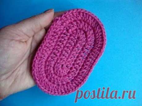 Овальный мотив вязание крючком Урок296 Howto crochet oval motive - YouTube