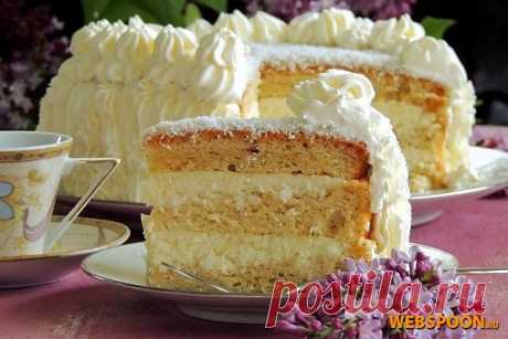 Белый кокосовый торт / Webspoon.ru