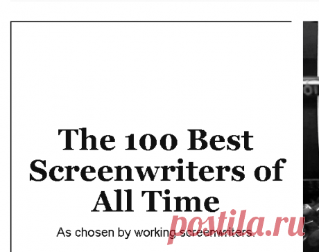 The 100 Best Screenwriters of All Time