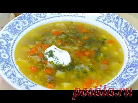 Пошаговый рецепт Рассольника с перловкой и огурцами.