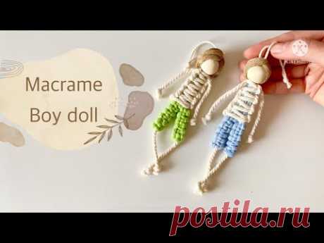 آموزش عروسک پسر مکرومه macrame boy doll