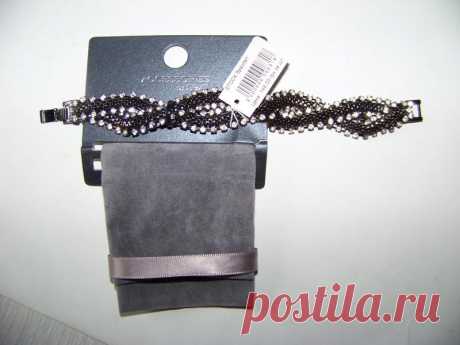 Витой черный браслет со стразами next плюс в подарок бархатный мешочек (Next) за 150 грн. | Шафа