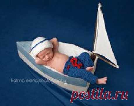 Newborn Sailor Photo Prop/ Nautical Newborn Prop/Sailor Hat…