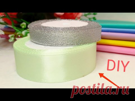 DIY 🎀 Изысканные зимние бантики из атласной ленты !!! То что нужно...🎀 Arcos de grife