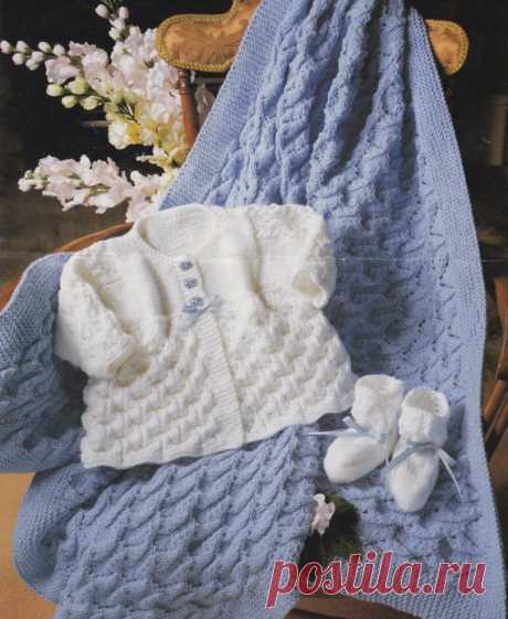 baby knitting pattern vintage matinee coat booties and shawl in double knit sizes 14 16 18 20 inch chest This item is a PDF file of the knitting pattern for these gorgeous baby items.    The pattern will be available for download upon receipt of payment, for you to print out or read from your computer.    Traditional and beautiful, knit with double knitting yarn.