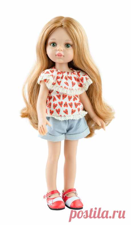 Кукла Даша в топе с сердечками и джинсовых шортах, 32 см 04471 от Paola Reina за 5 216 руб. Купить в официальном магазине Paola Reina