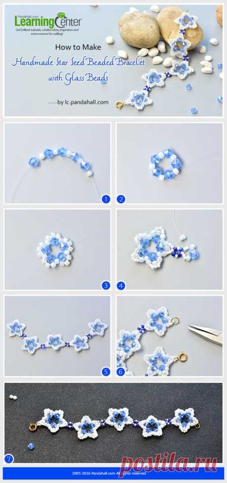 How to Make Handmade Star Seed Beaded Bracelet with Glass Beads