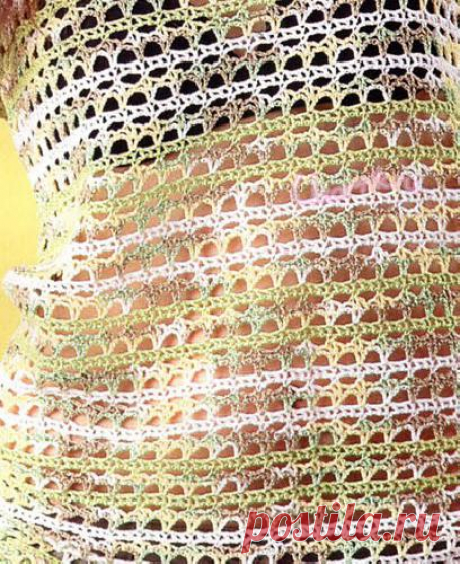 Меланжевая безрукавка - Описание вязания, схемы вязания крючком и спицами | Узорчик.ру
