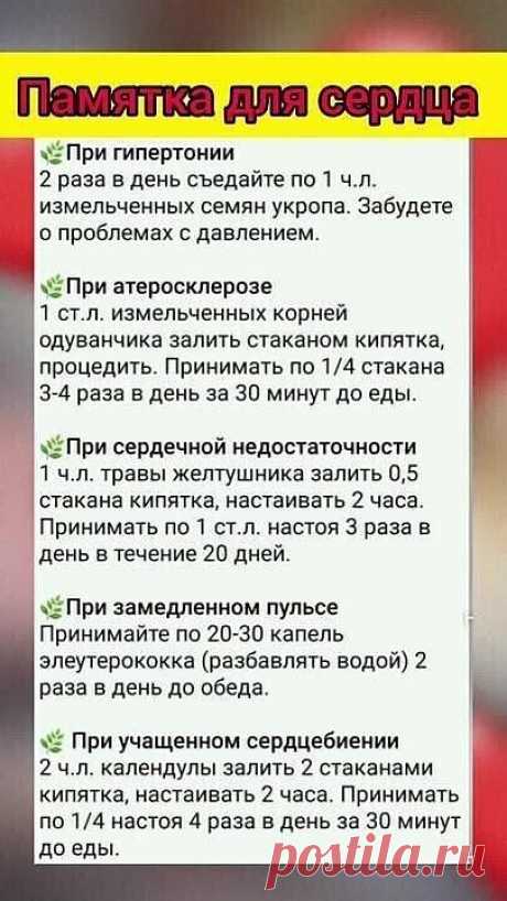 Пять рецептов для сердца