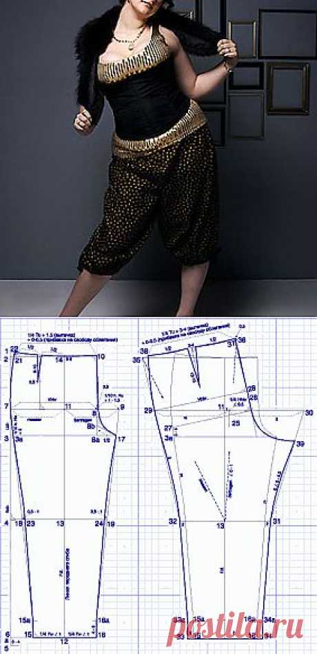 Выкройки для полных. Выкройка брюк для полных женщин. | Постройте или скачайте выкройку брюк бесплатно!