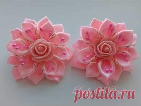 Красивые бантики из лент 2,5 см МК Канзаши / Beautiful ribbons made of ribbons 2,5 cm MK Kanzashi