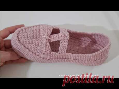 Çeyizlerin gözdesi olmaya aday babet yapımı ,sonuç yine muhteşem #easy #crochet #shoes #making