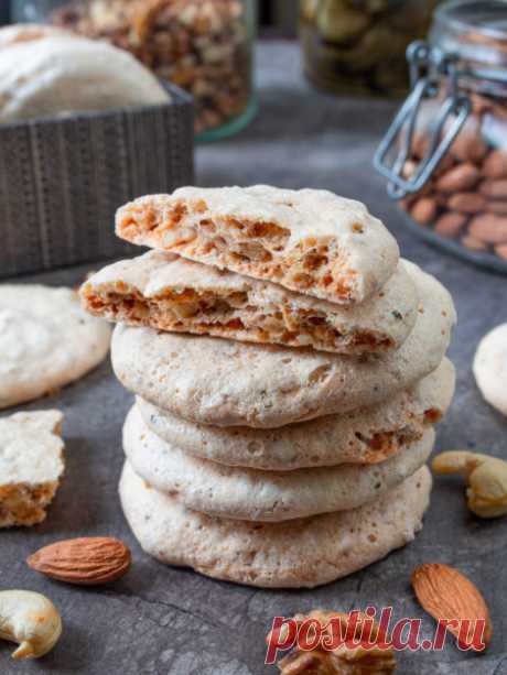 Рецепт воздушного орехового печенья на белках на Вкусном Блоге